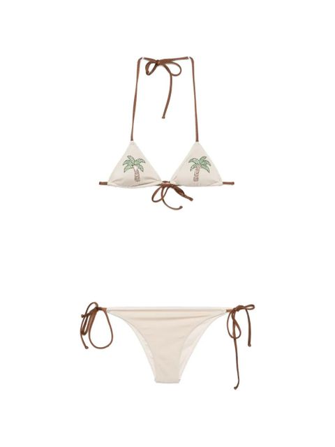 MC2 Saint Barth Leah palm-tree print bikini - Neutrals - zdjęcie produktu nr 1
