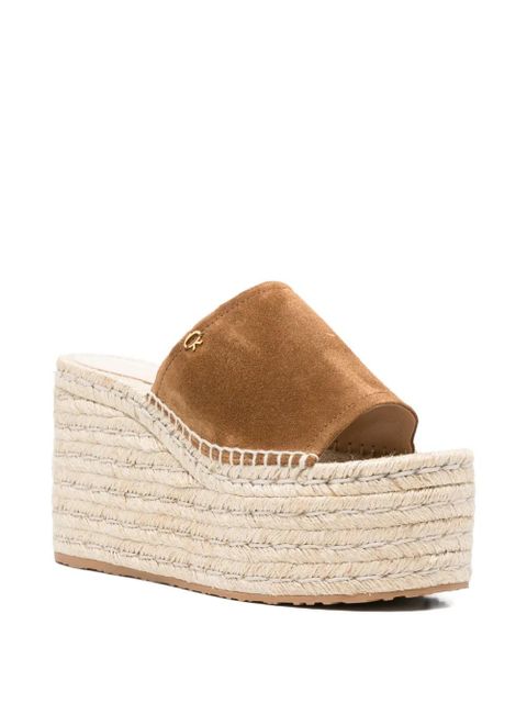Gianvito Rossi suede heeled espadrilles - Brown - zdjęcie produktu nr 2