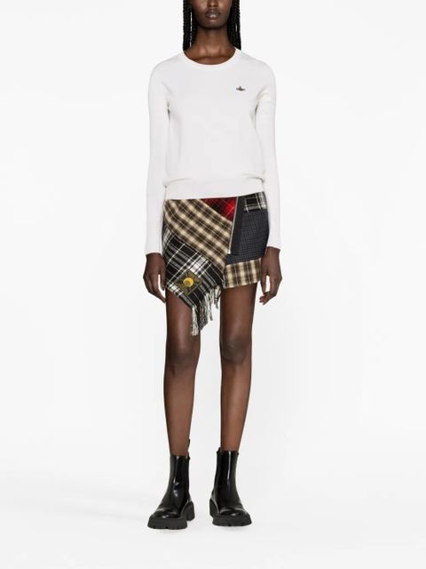 Vivienne Westwood Orb-embroidered cotton-cashmere jumper - Neutrals - zdjęcie produktu nr 2