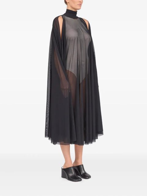 MM6 Maison Margiela semi sheer maxi dress - Black