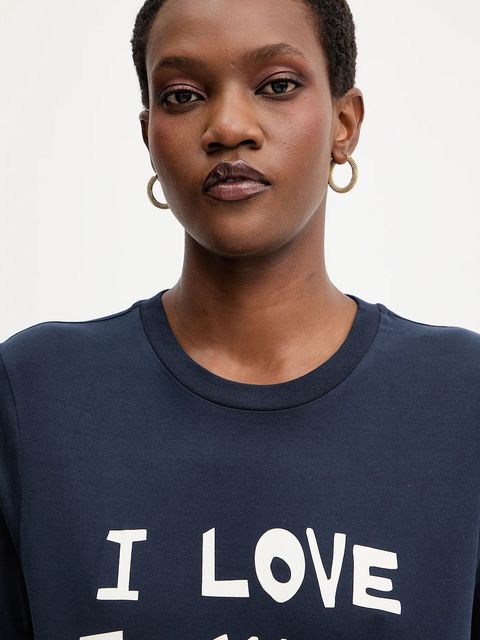 Weekend Max Mara t-shirt bawełniany CLOWN damski kolor granatowy 2525976012600