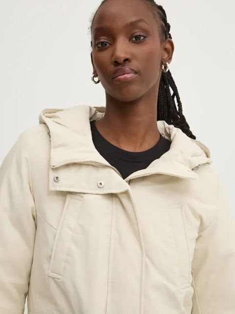 Tommy Jeans kurtka damska kolor beżowy zimowa DW0DW18866