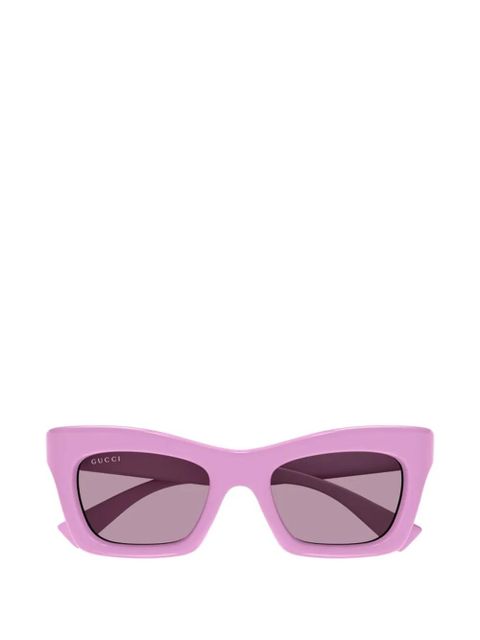 Gucci Eyewear logo-detail square-frame sunglasses - Pink - zdjęcie produktu nr 1