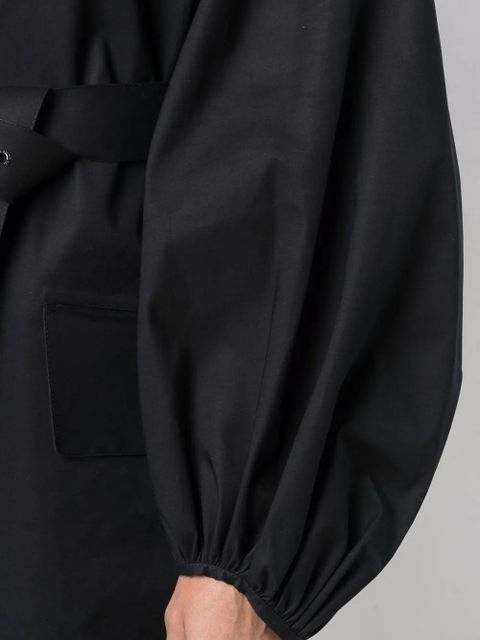 Cecilie Bahnsen Helen belted puff-sleeve trench coat - Black