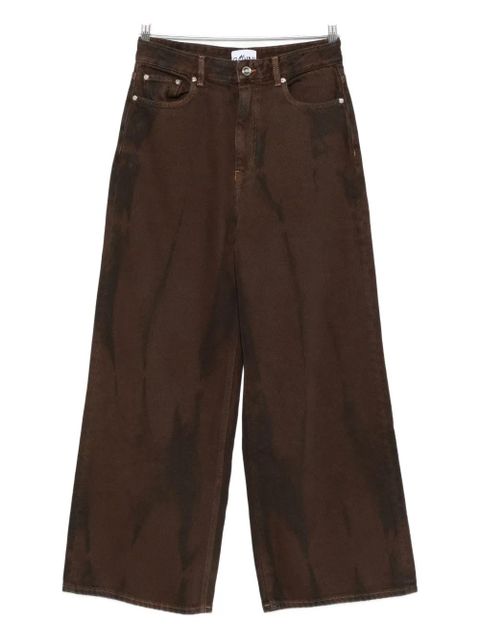 GANNI wide-leg jeans - Brown