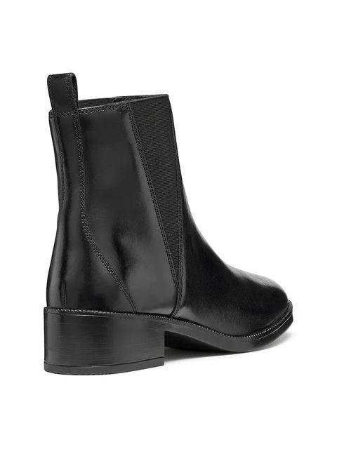 Geox sztyblety D CAMEXIA damskie kolor czarny na płaskim obcasie D565EA 000AA C9999