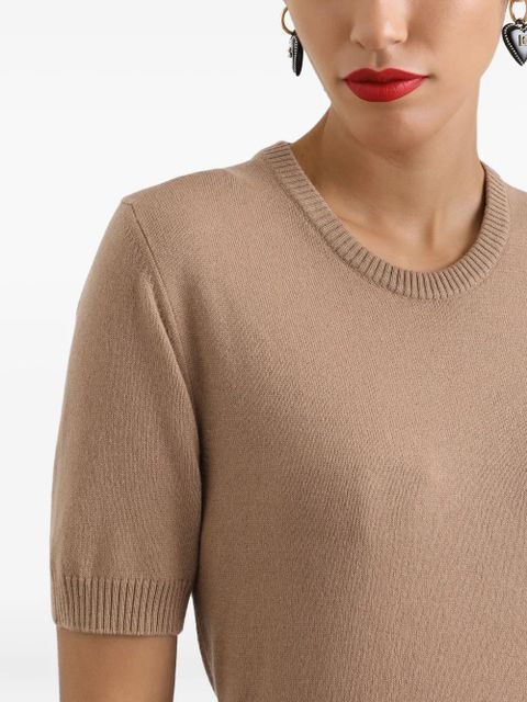 Dolce & Gabbana short-sleeve cashmere sweater - Brown - zdjęcie produktu nr 2