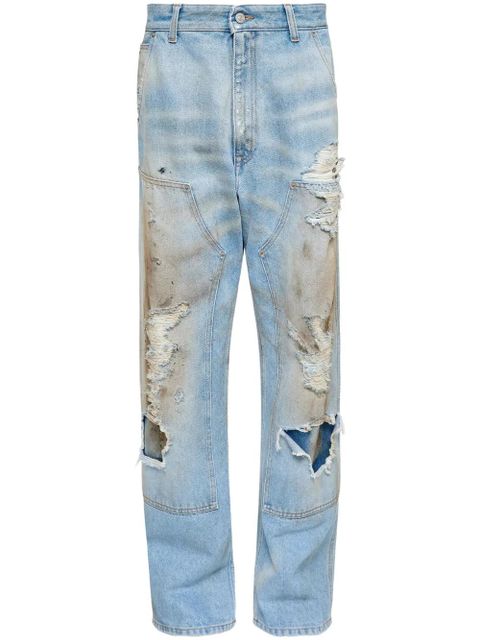 MM6 Maison Margiela distressed jeans - Blue - zdjęcie produktu nr 1