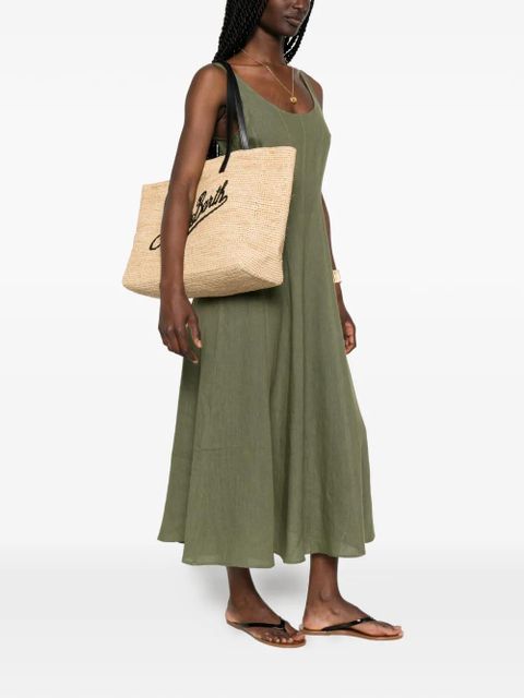 MC2 Saint Barth Raffia City logo-embroidered tote bag - Neutrals - zdjęcie produktu nr 2