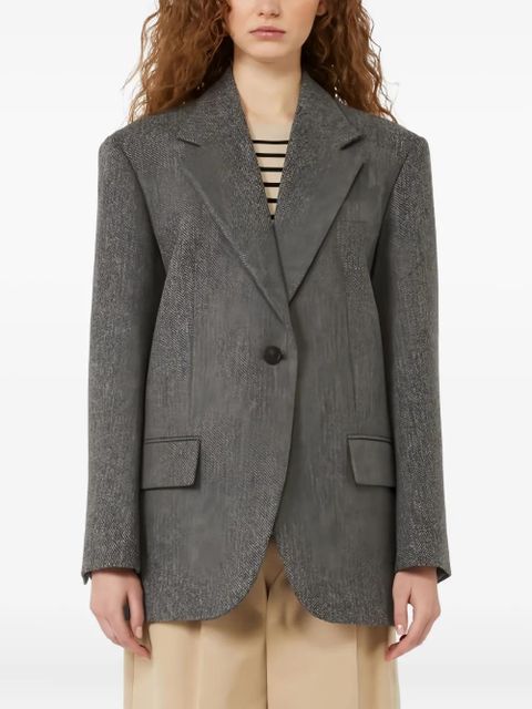 Weekend Max Mara herringbone single-breasted blazer - Grey