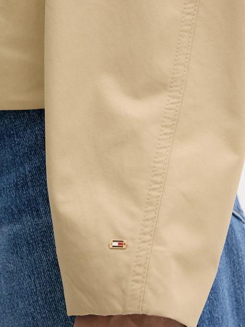 Tommy Hilfiger kurtka bomber kolor beżowy przejściowa oversize WW0WW45619