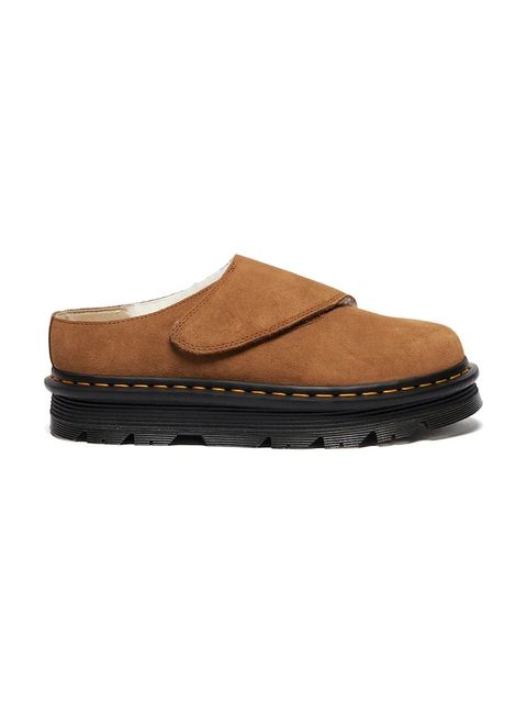 Dr. Martens klapki skórzane ZebZag AnyWair Warm Lined Mule kolor brązowy DM41731200 - zdjęcie produktu nr 1
