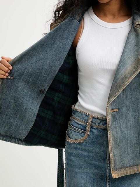 Miss Sixty płaszcz jeansowy