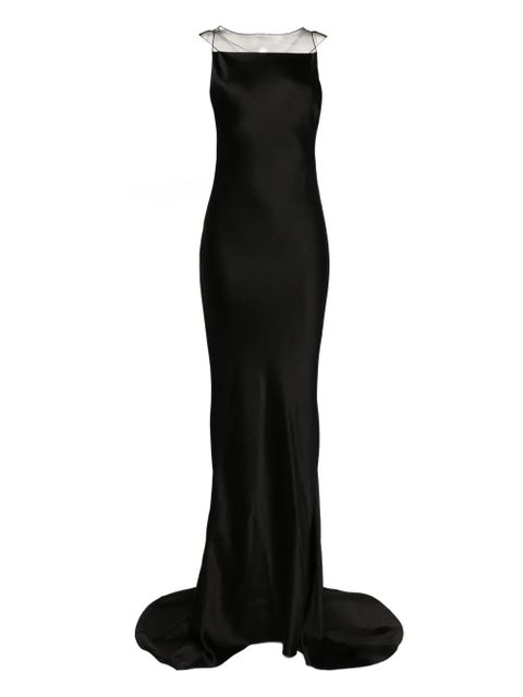 Maison Margiela Hammered satin gown - Black - zdjęcie produktu nr 1