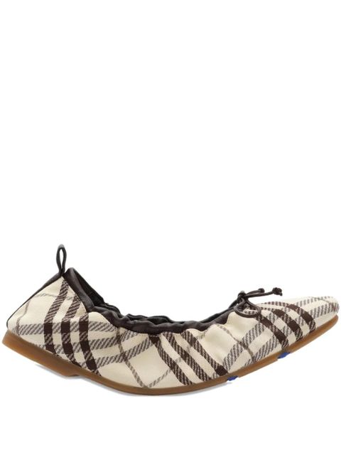 Burberry checked ballet flats - Neutrals - zdjęcie produktu nr 1