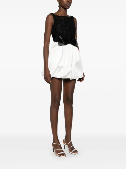 Self-Portrait tulle mini dress - Black