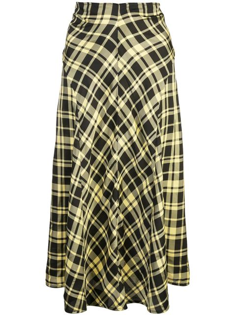 Proenza Schouler ruched seamed skirt - Yellow