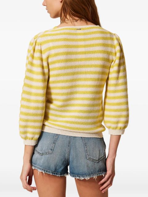 TWINSET V-neck striped sweater - Yellow