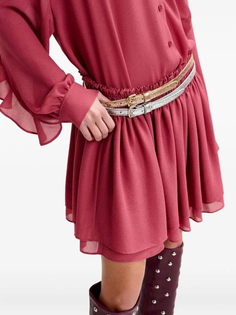 Essentiel Antwerp smocked mini skirt - Pink