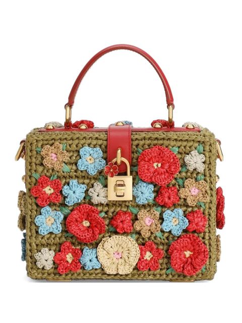 Dolce & Gabbana Dolce Box raffia crochet handbag - Green - zdjęcie produktu nr 1