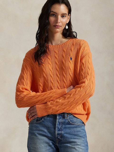 Polo Ralph Lauren sweter damski kolor pomarańczowy 211972115