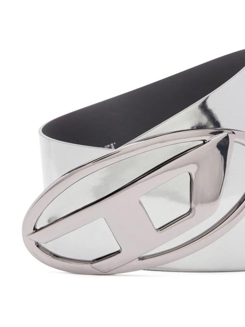 Diesel B-1DR 80 metallic-effect belt - Silver - zdjęcie produktu nr 2