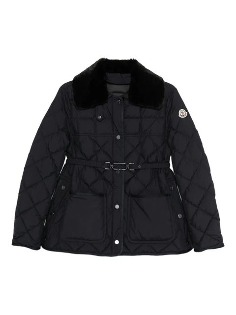 Moncler quilted belted jacket - Blue - zdjęcie produktu nr 1