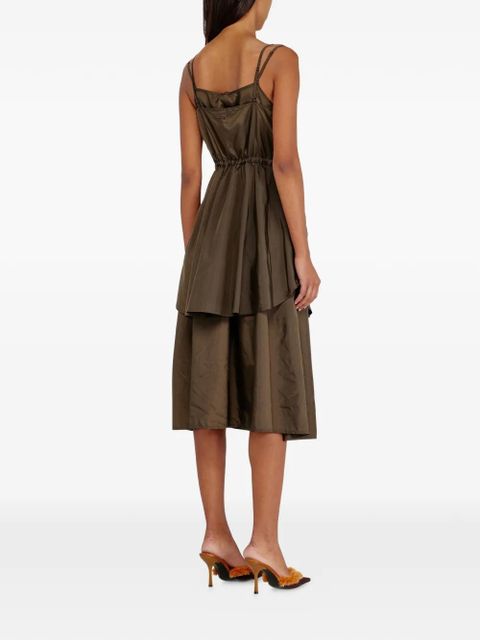 Diesel layered midi dress - Brown