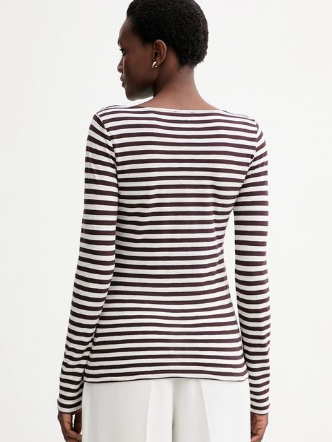 Marc O'Polo longsleeve bawełniany kolor brązowy 510219652597