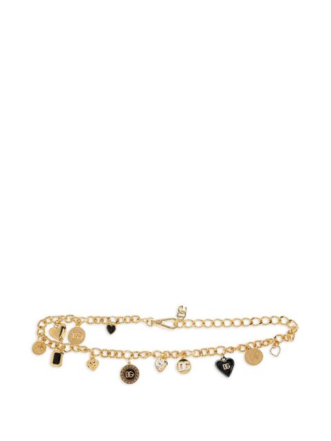 Dolce & Gabbana logo-charm chain belt - Gold - zdjęcie produktu nr 1