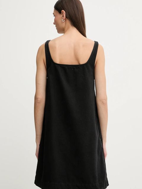 Marc O'Polo sukienka jeansowa kolor czarny mini prosta 5000007885