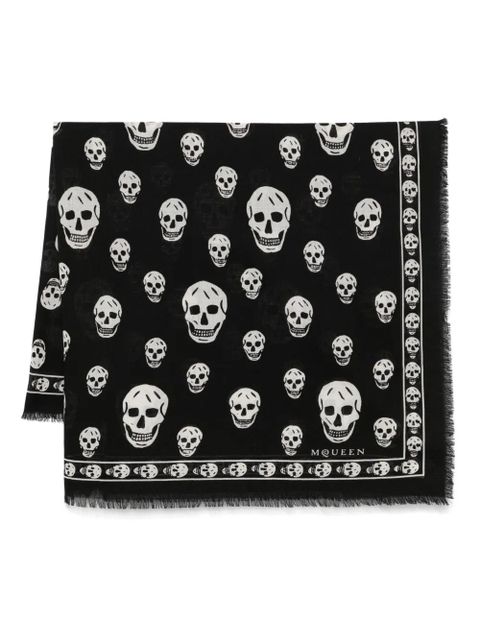 Alexander McQueen Classic Skull scarf - Black - zdjęcie produktu nr 1