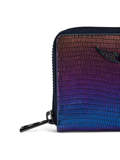 Zadig&Voltaire mini ZV iridescent-effect wallet - Pink