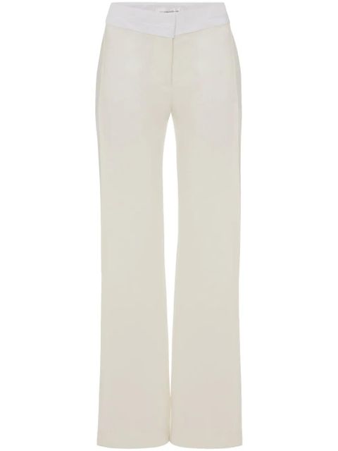 Victoria Beckham panel-detail textured trousers - White - zdjęcie produktu nr 1