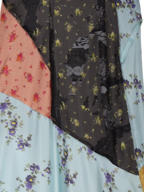 GANNI floral-print maxi skirt - Blue