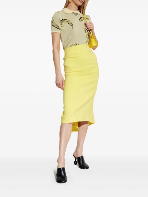 Jacquemus draped straight skirt - Yellow - zdjęcie produktu nr 2