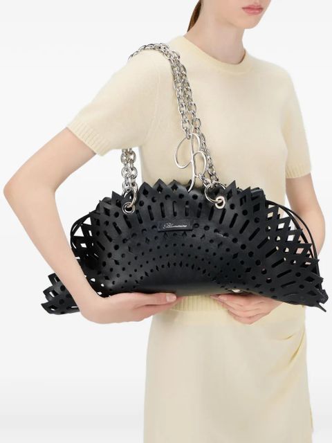 Blumarine laser-cut chain shoulder bag - Black - zdjęcie produktu nr 2