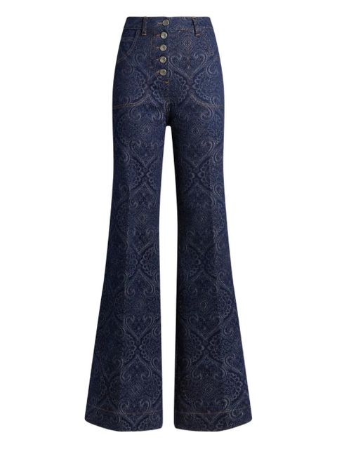 ETRO paisley-jacquard jeans - Blue - zdjęcie produktu nr 1