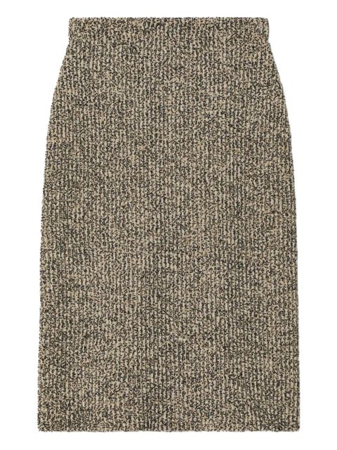 Tory Burch tweed ribbed skirt - Brown - zdjęcie produktu nr 1