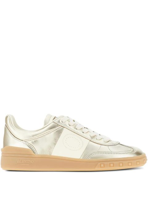 Valentino Garavani panelled lace-up sneakers - Gold - zdjęcie produktu nr 1