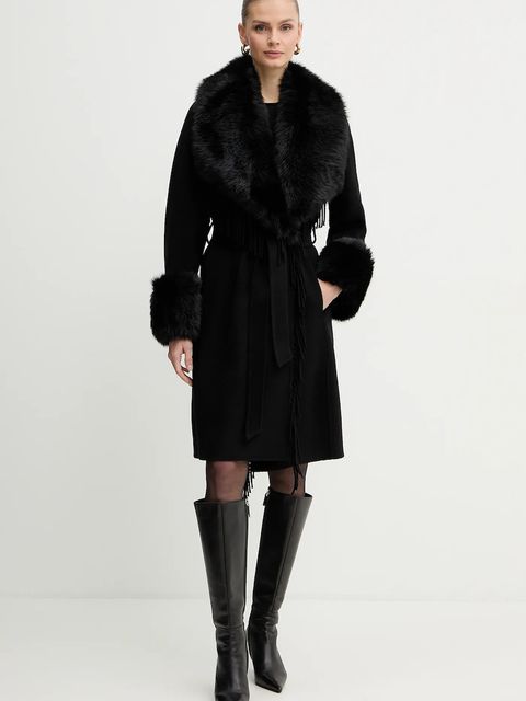 Marciano by Guess płaszcz z dodatkiem wełny LILIANA kolor czarny 5BGL46 7125A - zdjęcie produktu nr 1