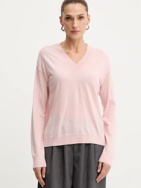 Weekend Max Mara sweter wełniany FIOCCHI damski kolor różowy lekki 2525366042600 - zdjęcie produktu nr 1