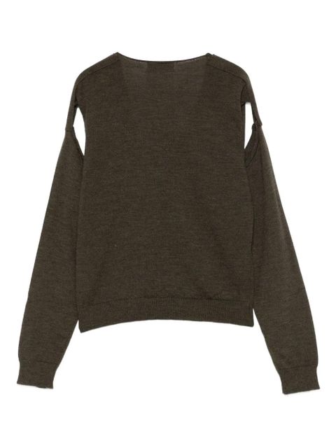 Gimaguas button-front shoulder-detail cardigan - Brown - zdjęcie produktu nr 2