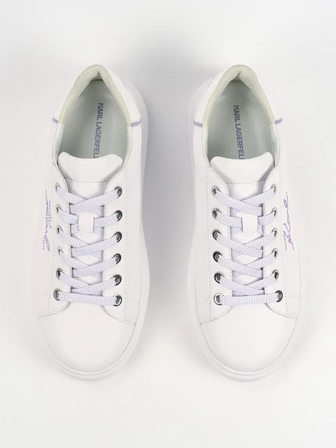 Karl Lagerfeld sneakersy skórzane KAPRI damskie kolor biały KL62518