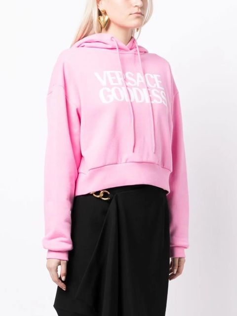 Versace Versace Goddess logo hoodie - Pink