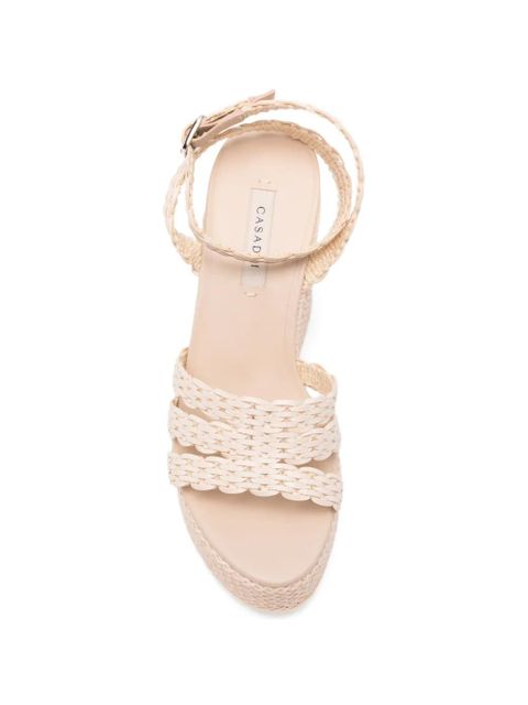 Casadei woven wedge espadrilles - Neutrals