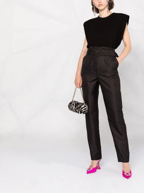 ROTATE BIRGER CHRISTENSEN high-waist belted trousers - Black