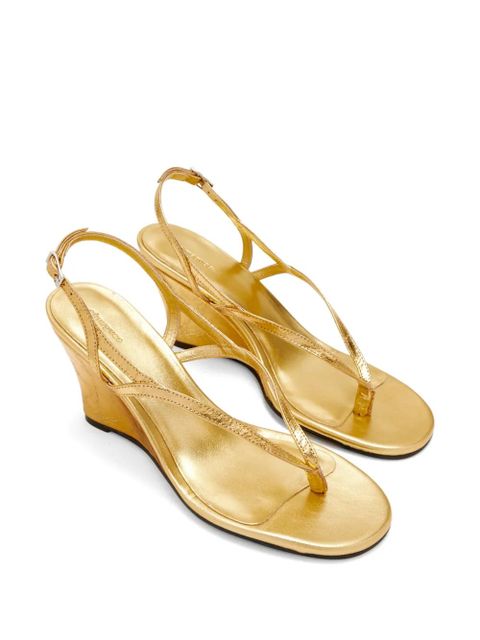 Gimaguas leather wedge sandals - Gold - zdjęcie produktu nr 2