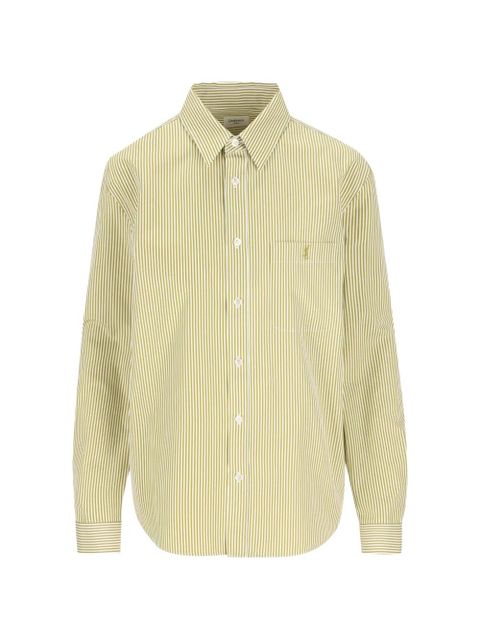 Saint Laurent striped pocket shirt - Neutrals - zdjęcie produktu nr 1
