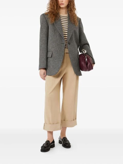 Weekend Max Mara herringbone single-breasted blazer - Grey - zdjęcie produktu nr 2